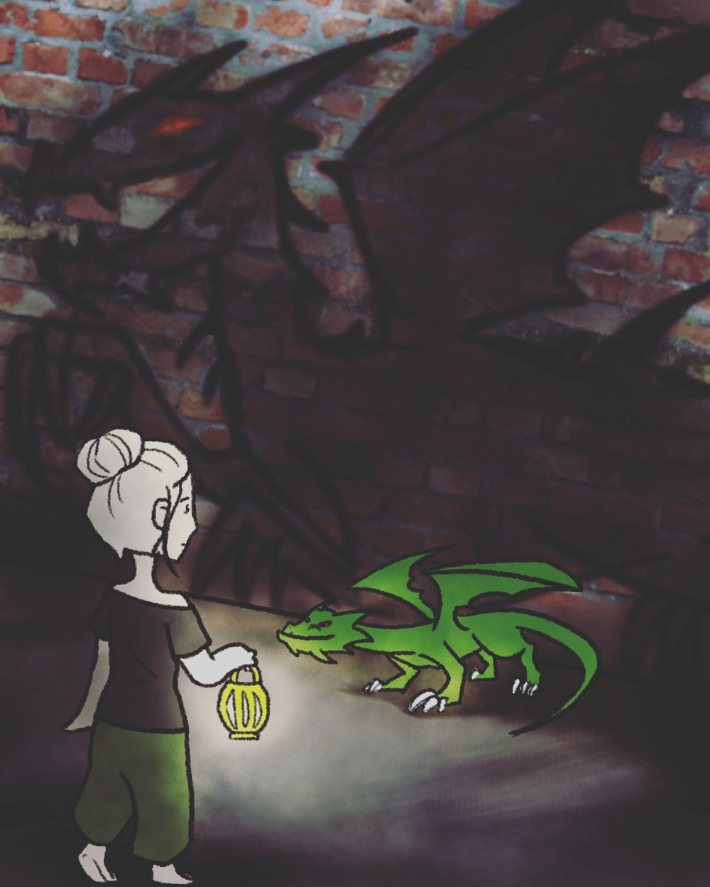 Die wundervolle Katha hat mich und meinen Drachen illustriert ♥