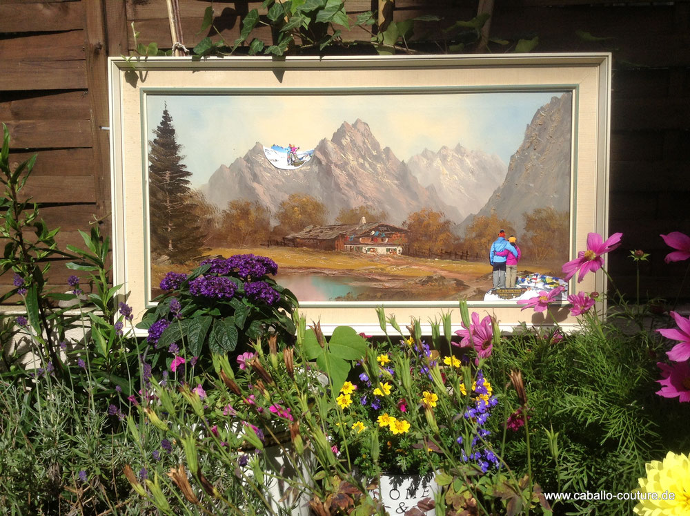 Upcycling; Bild; Zugspitze; Caballo Couture; Annapurna; Nepal; Kreativ; Idee Upcycling; alte Bilder upcyceln; aus alt mach neu