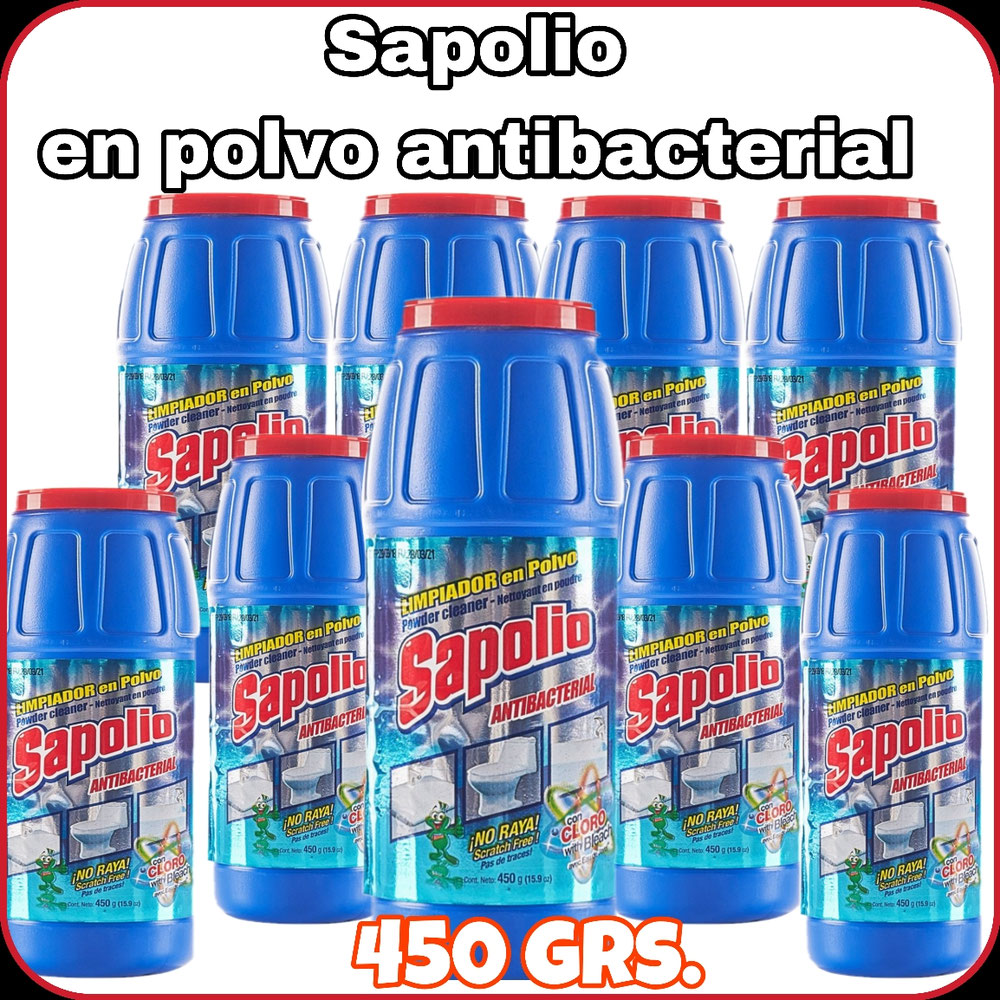 SAPOLIO EN POLVO ANTIBACTERI SANITARIO BAÑO AL 450 grs. x 12
