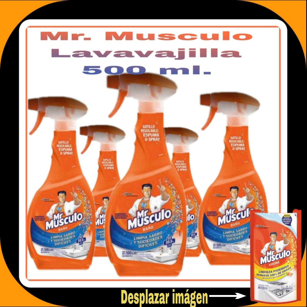 MR. MUSCULO LAVAVAJILLA 500 ml. x 06