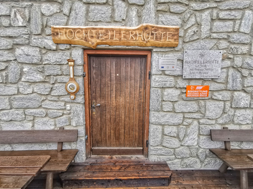 Unser Tagesziel die Hochfeilerhütte
