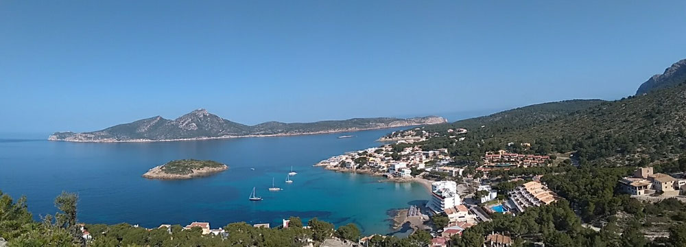 Ein Panoramabild von oben