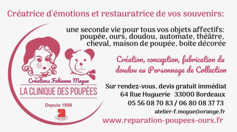 La clinique des poupées carte de visite