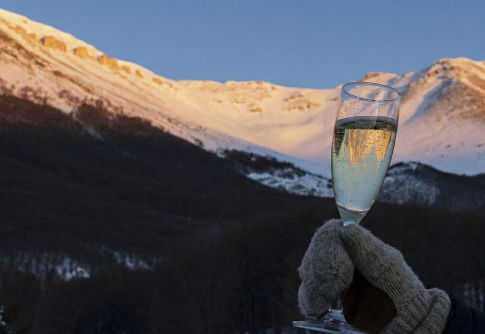 Brindisi al tramonto escursione Capodanno Maiella Abruzzo