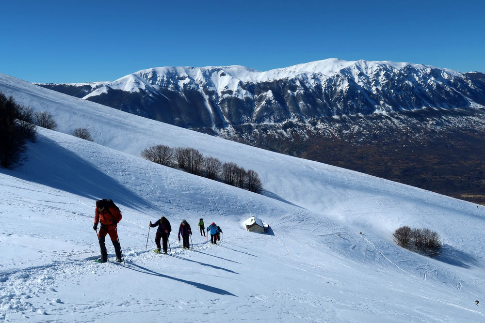 Panorama invernale Monte Rapina Maiella Rifugio Barrasso