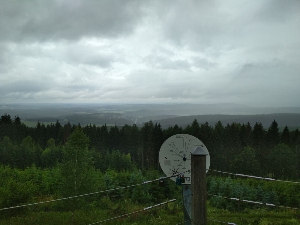 Die schöne Aussicht ist leider ins Wasser gefallen. 