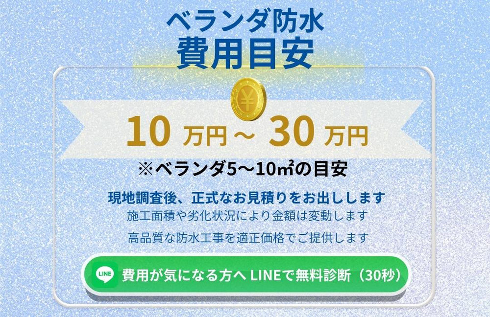 ベランダ防水費用の目安