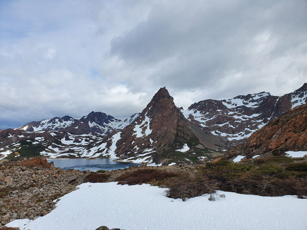 Nähere mich dem Ende von Etappe 3, Tag 2, Laguna Martillo und Monte Lindenmayer