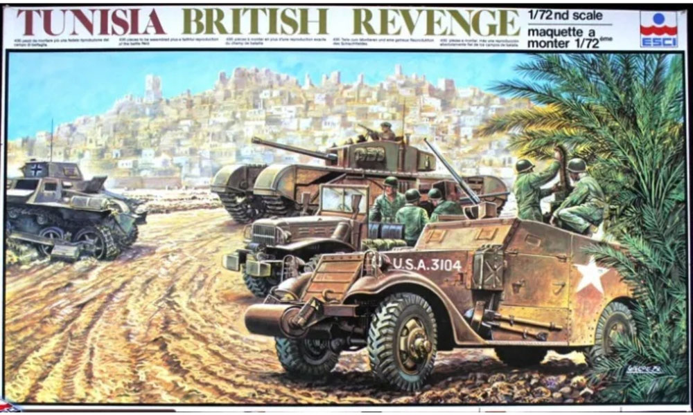 No.2015 Tunesia British Revenge (Churchill A22, M3A1, M6 3 inch Gun  Pz.Kpfw.II) - Schaal 1:72 (Jul 1988) 
