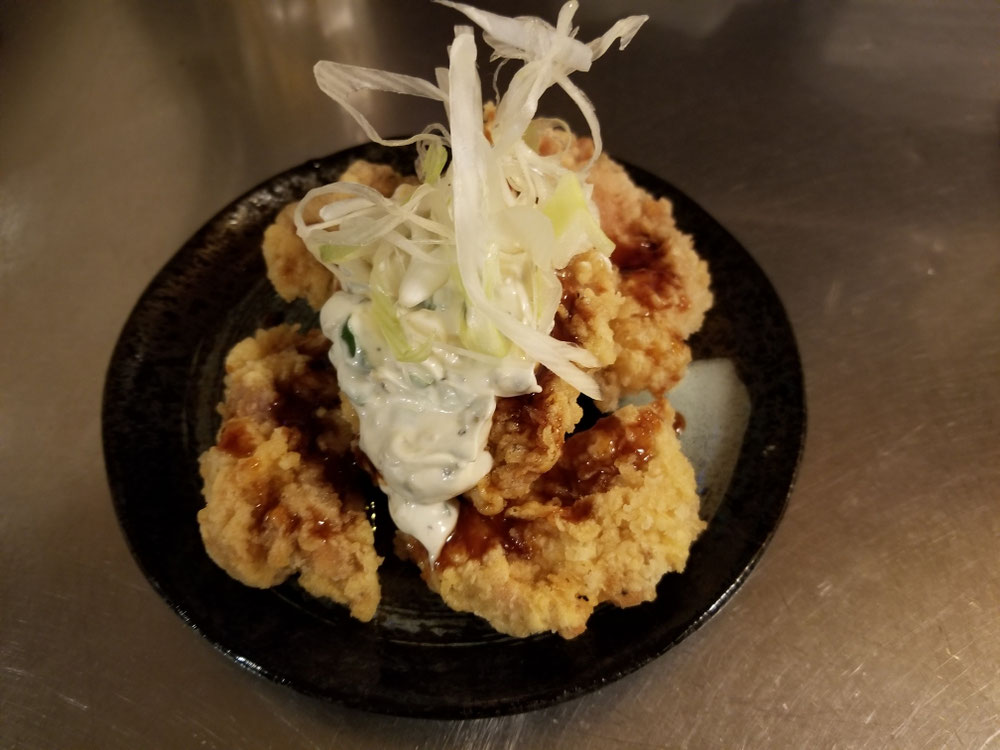 沖縄鶏の竜田揚げ〜島らっきょ入りタルタルとテリヤキソースで〜