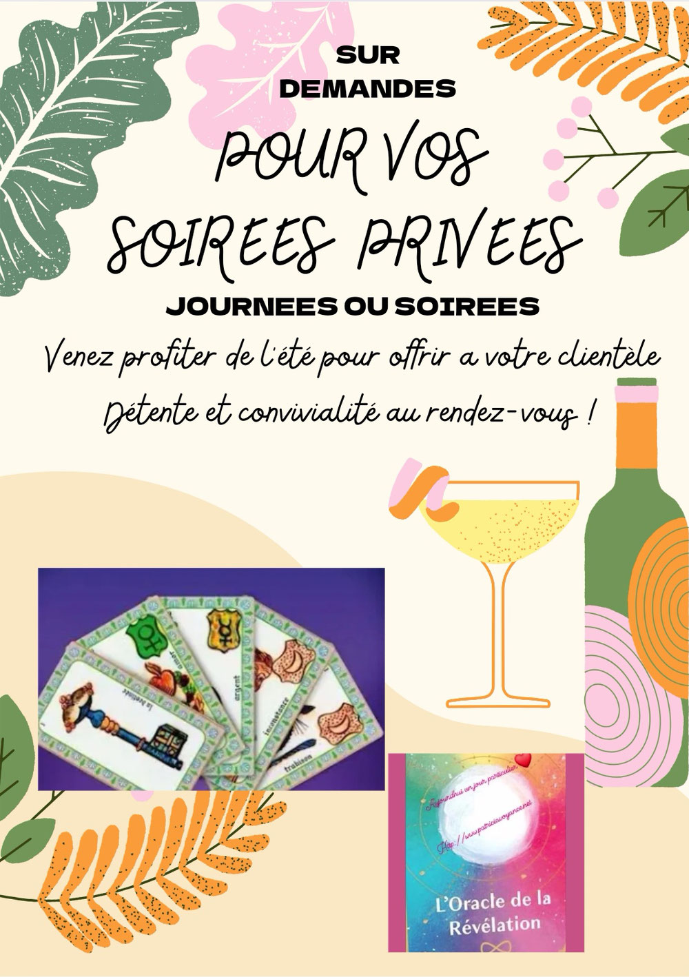 Pour les professionnels ou vos soirees privées 
