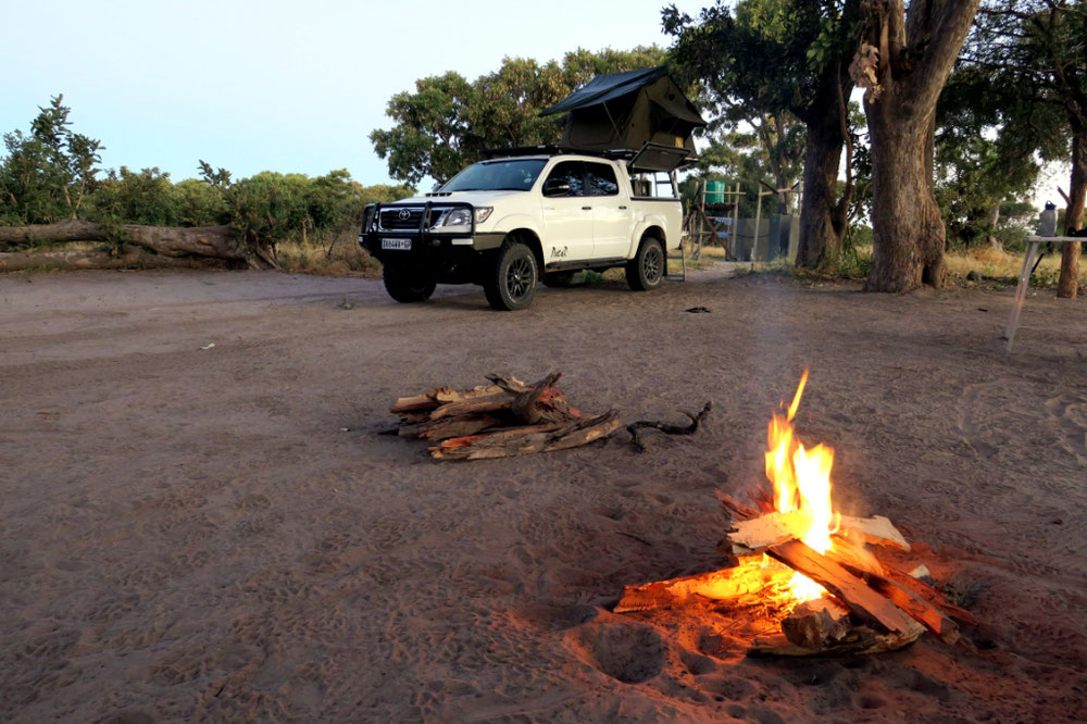 Fire where the Hyena Decided to Join for Dinner