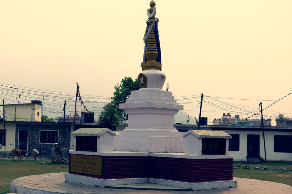 Buddhist Stupa in Village