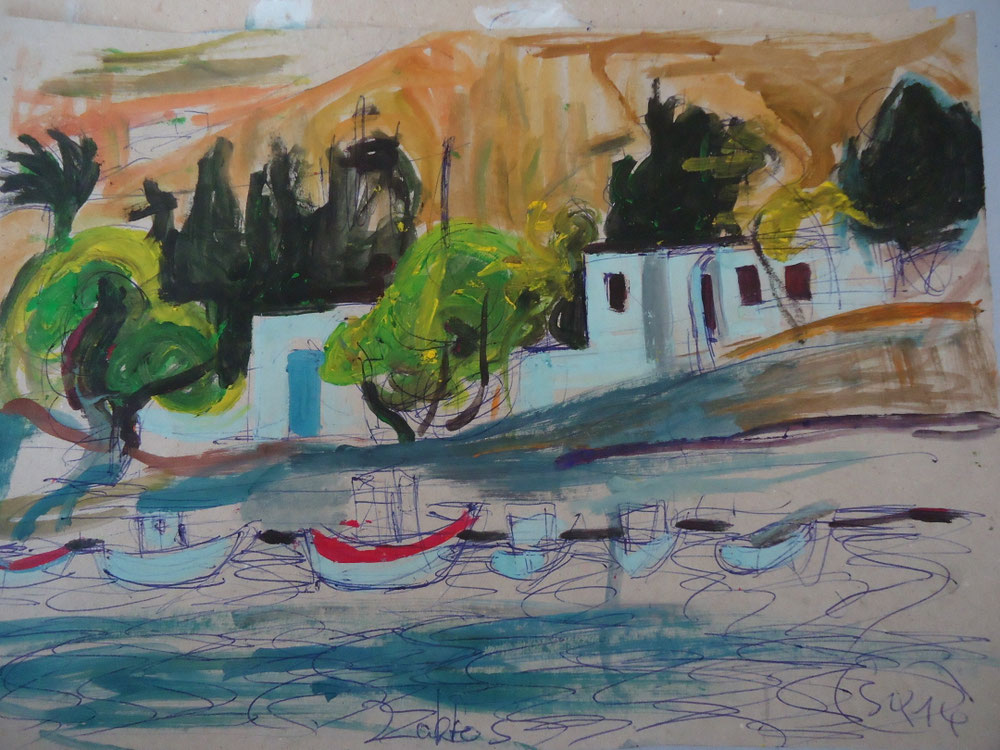 Kreta, Tempera auf Papier, 2014