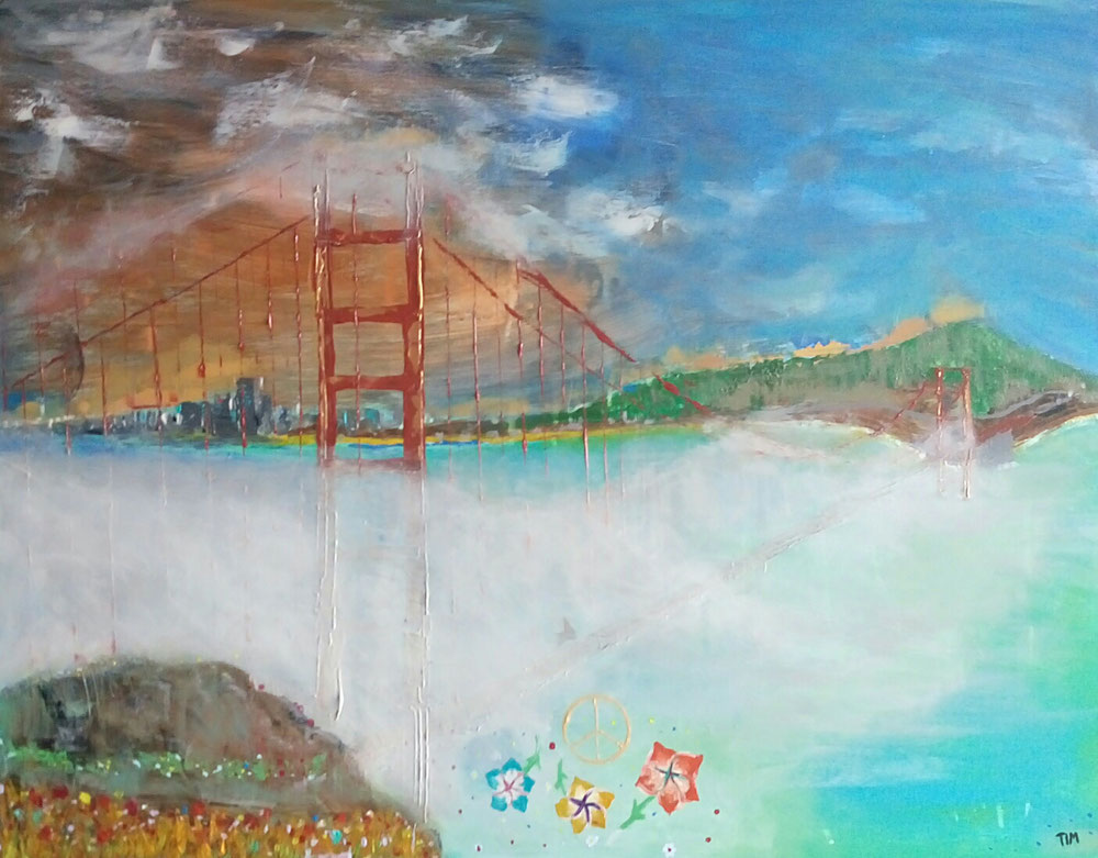 "Golden Gate" - Acryl auf Leinwand (90 x 70) 310€