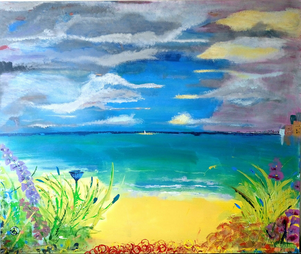 "Into the wide" - Acryl auf Leinwand (120 x 100) 🔴