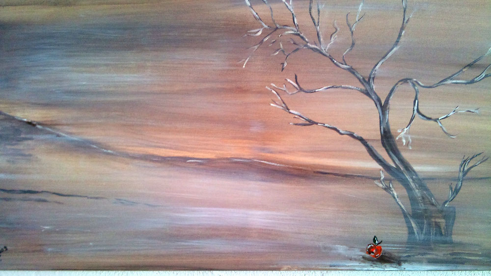 Apfelbaum im Winter 