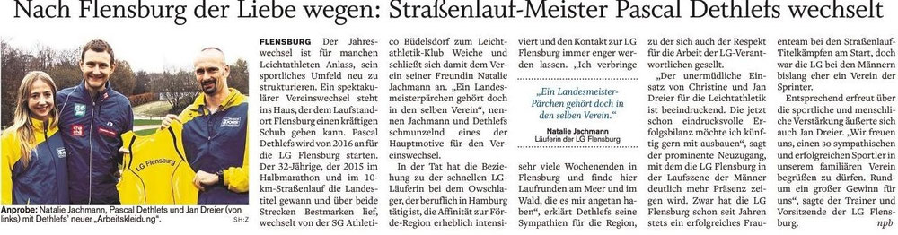 Wechsel zur LG Flensburg 