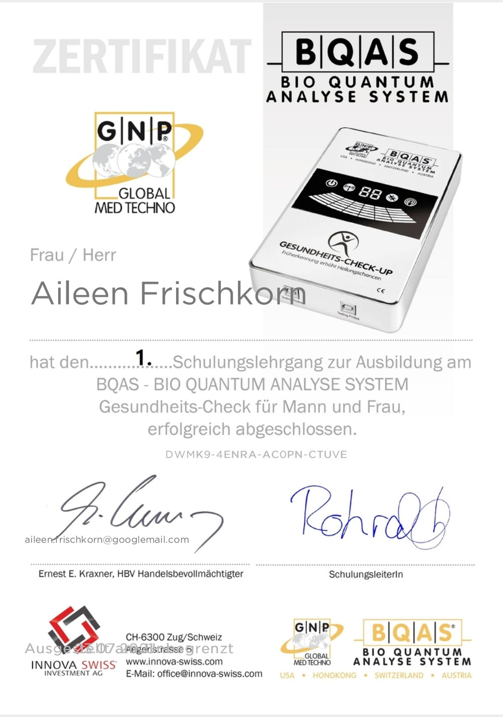 Schweiz,  17.07.2021