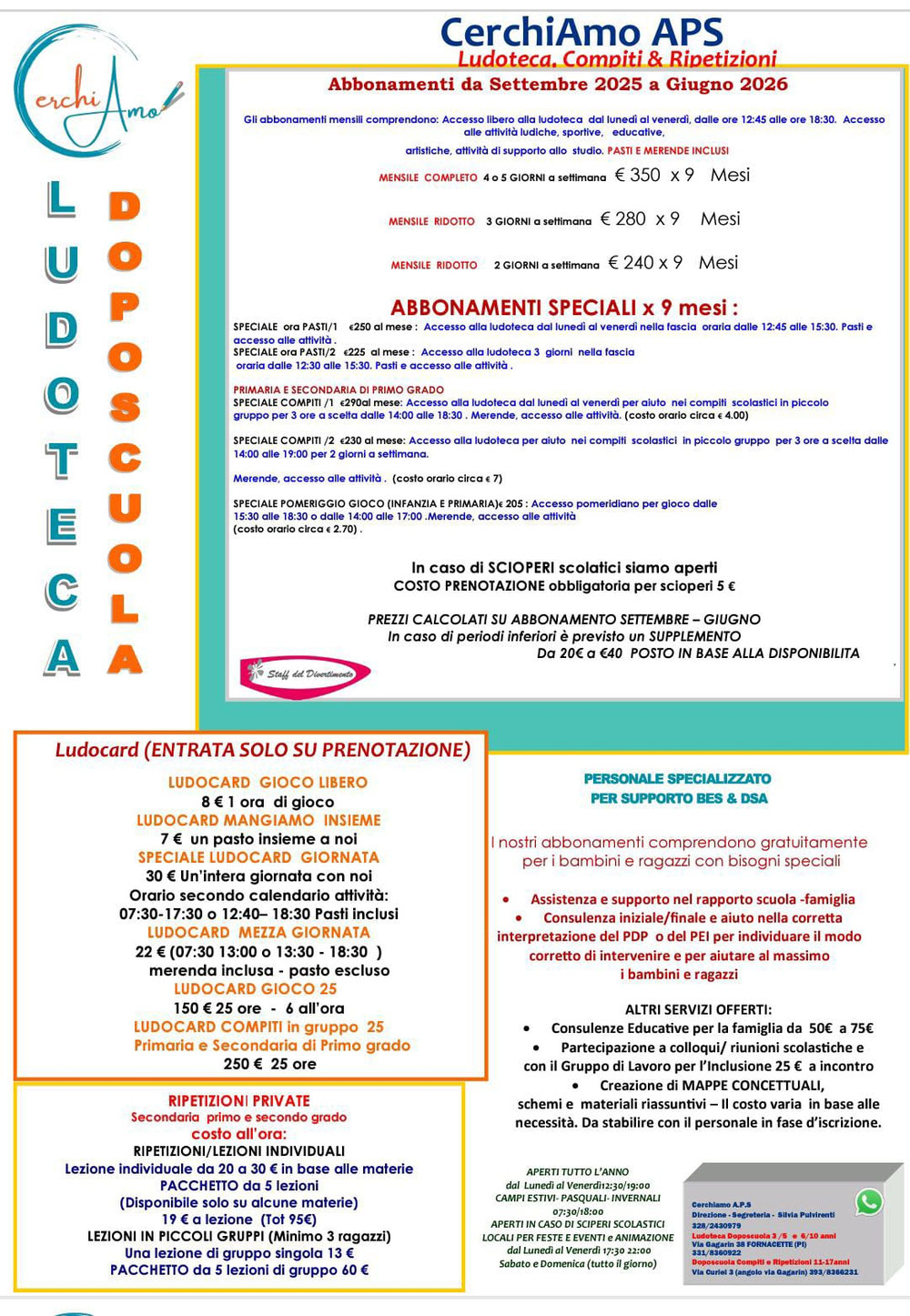 Prezzi 2025/2026