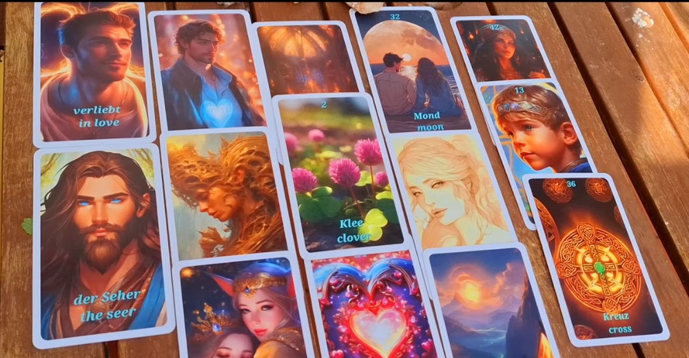Real love Lenormand Deck mit Zusatzkarten