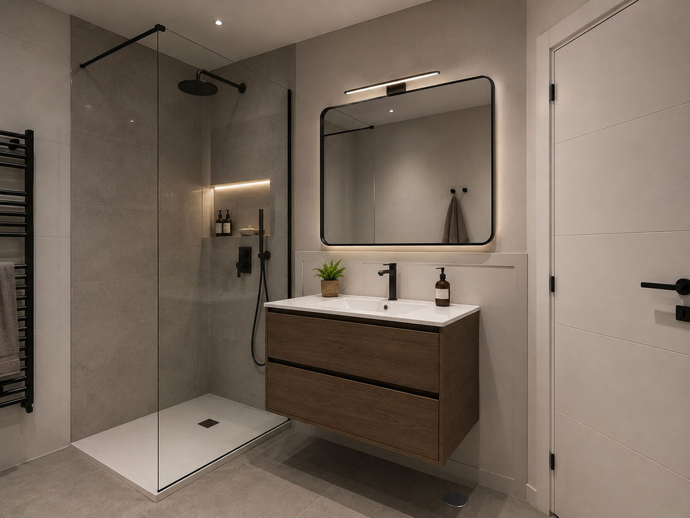 Baño adaptado a minusvalía del cliente, en Elche