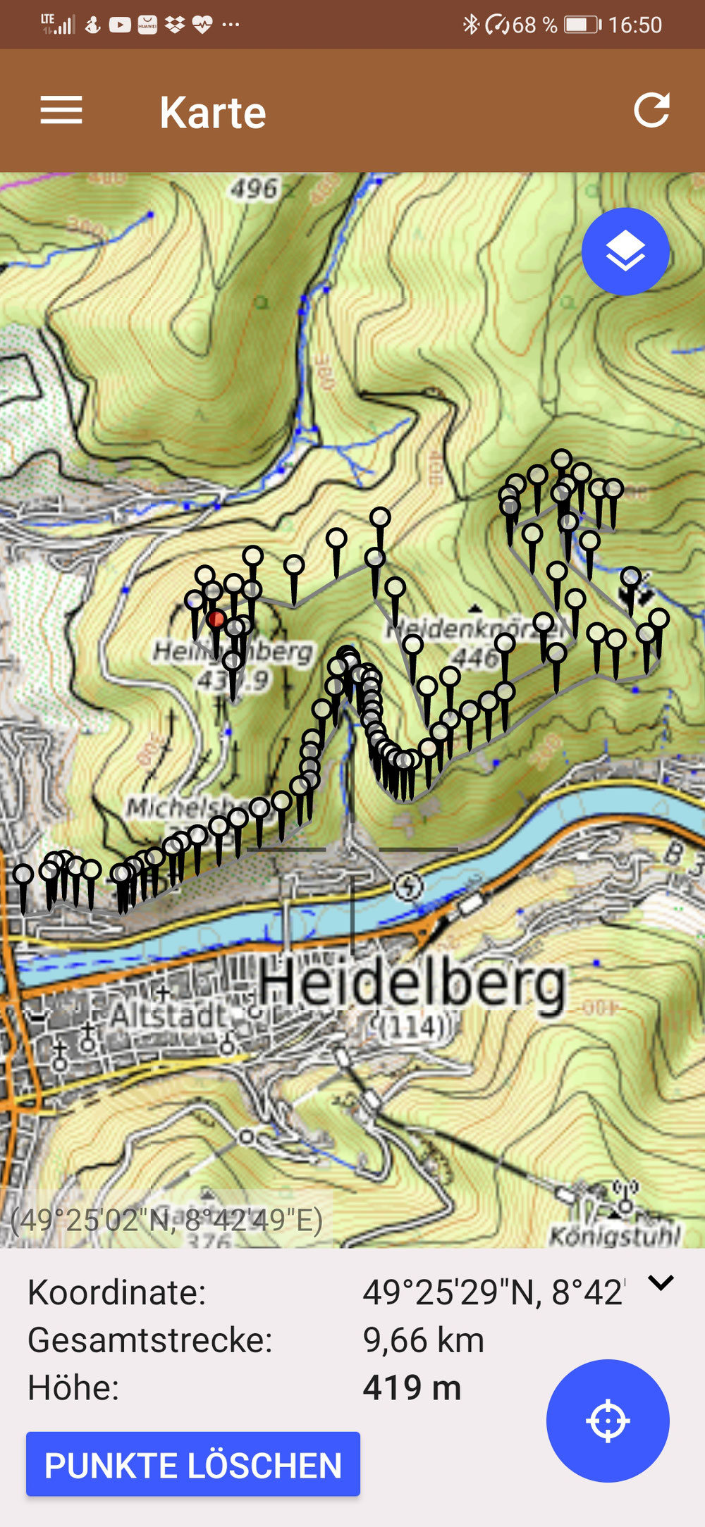 Hoch auf den Heiligenberg über den Philosophenweg 