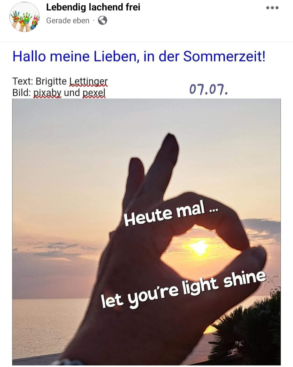 #lebendiglachendfreieSommerzeit 