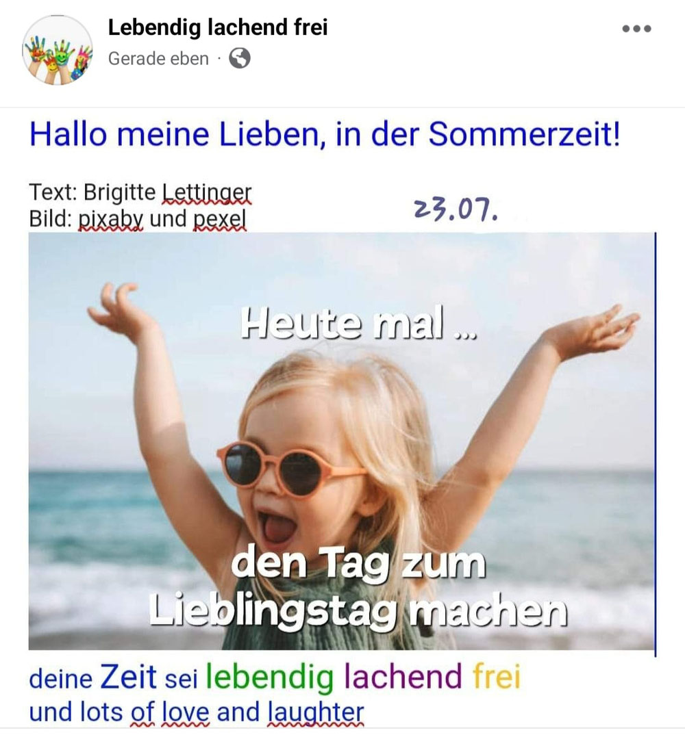 #lebendiglachendfreieSommerzeit