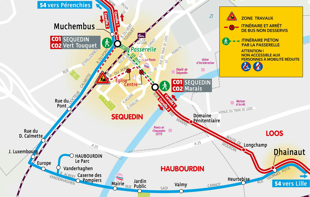Plan édite par Transpole.