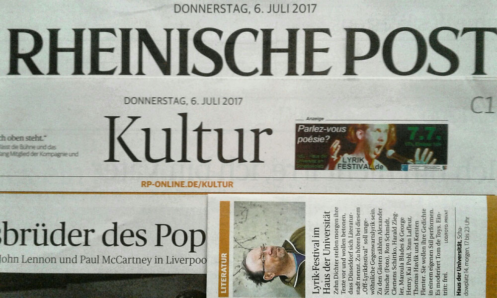 Anzeige+Ausgehtipp in RP KULTUR 6.7.2017