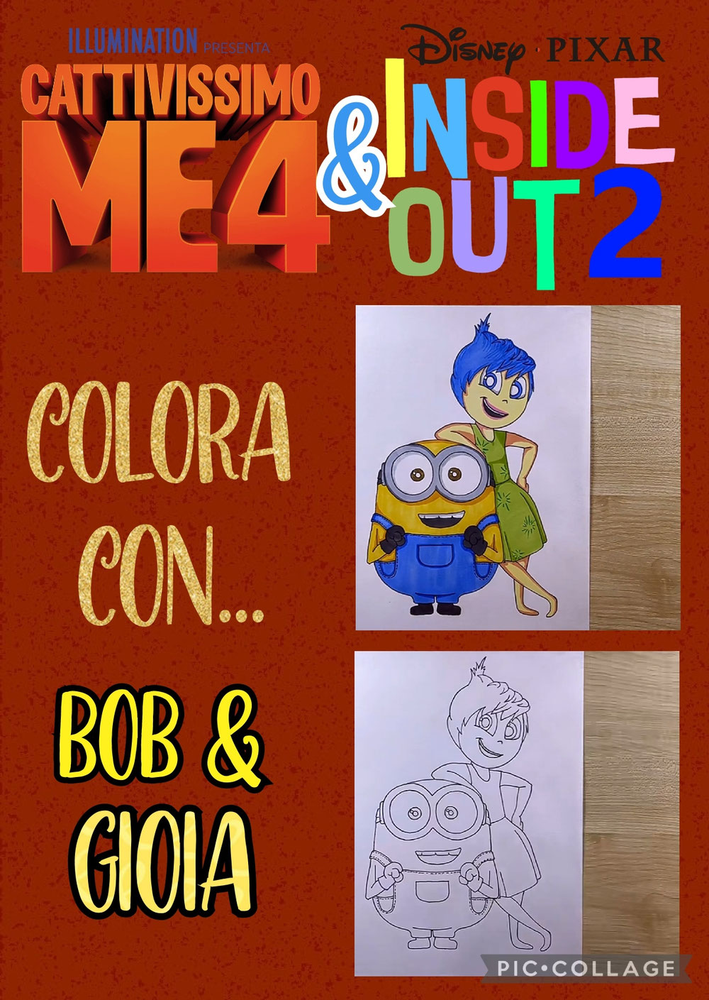 Colora con... Bob & Gioia (Cattivissimo me 4/Inside Out 2)