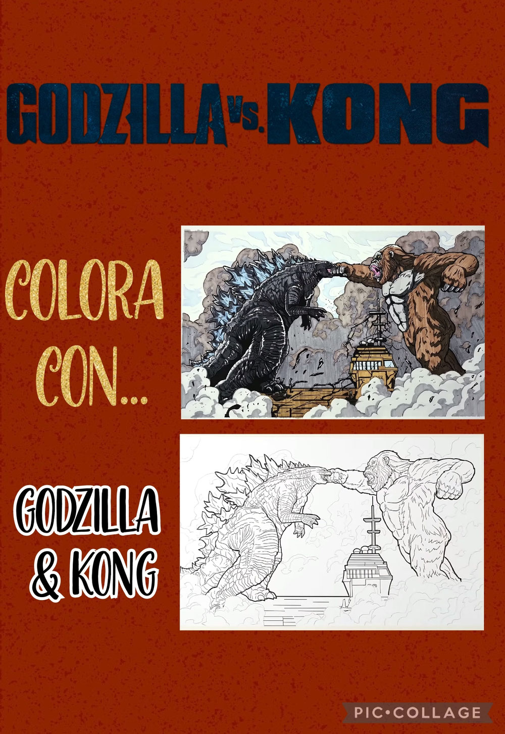 Colora con... Godzilla e Kong (Godzilla vs Kong)