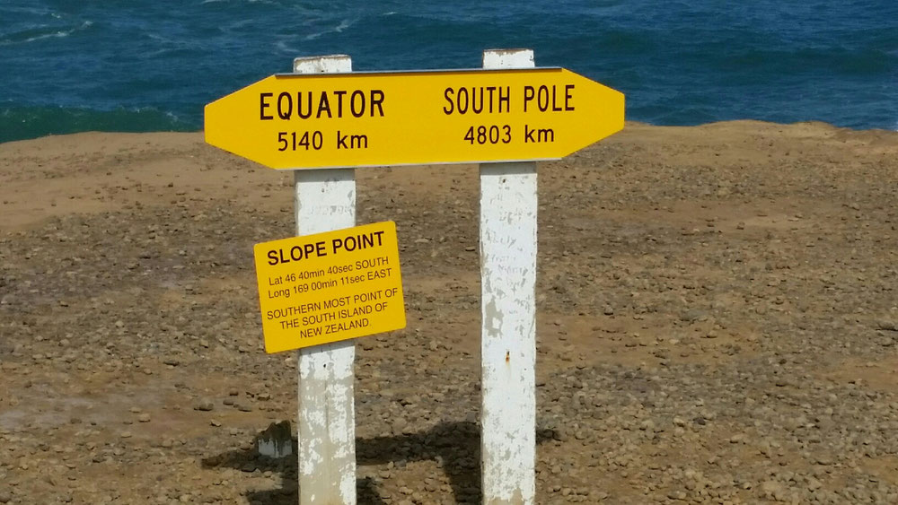 Slope point - südlichster Punkt der Südinsel