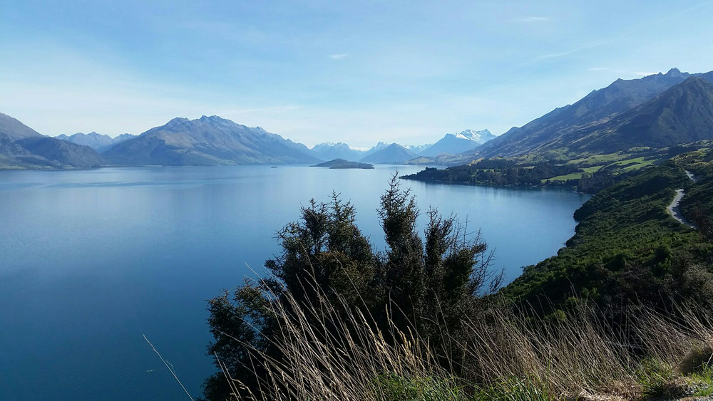 Lake Wakatipu Richtung Southern Alps