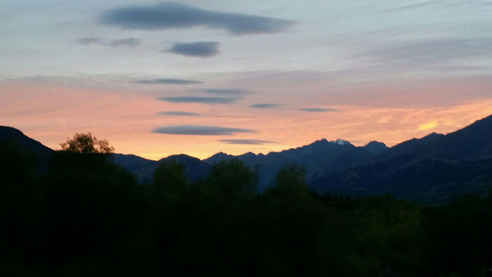 Sunrise from Kinloch lodge