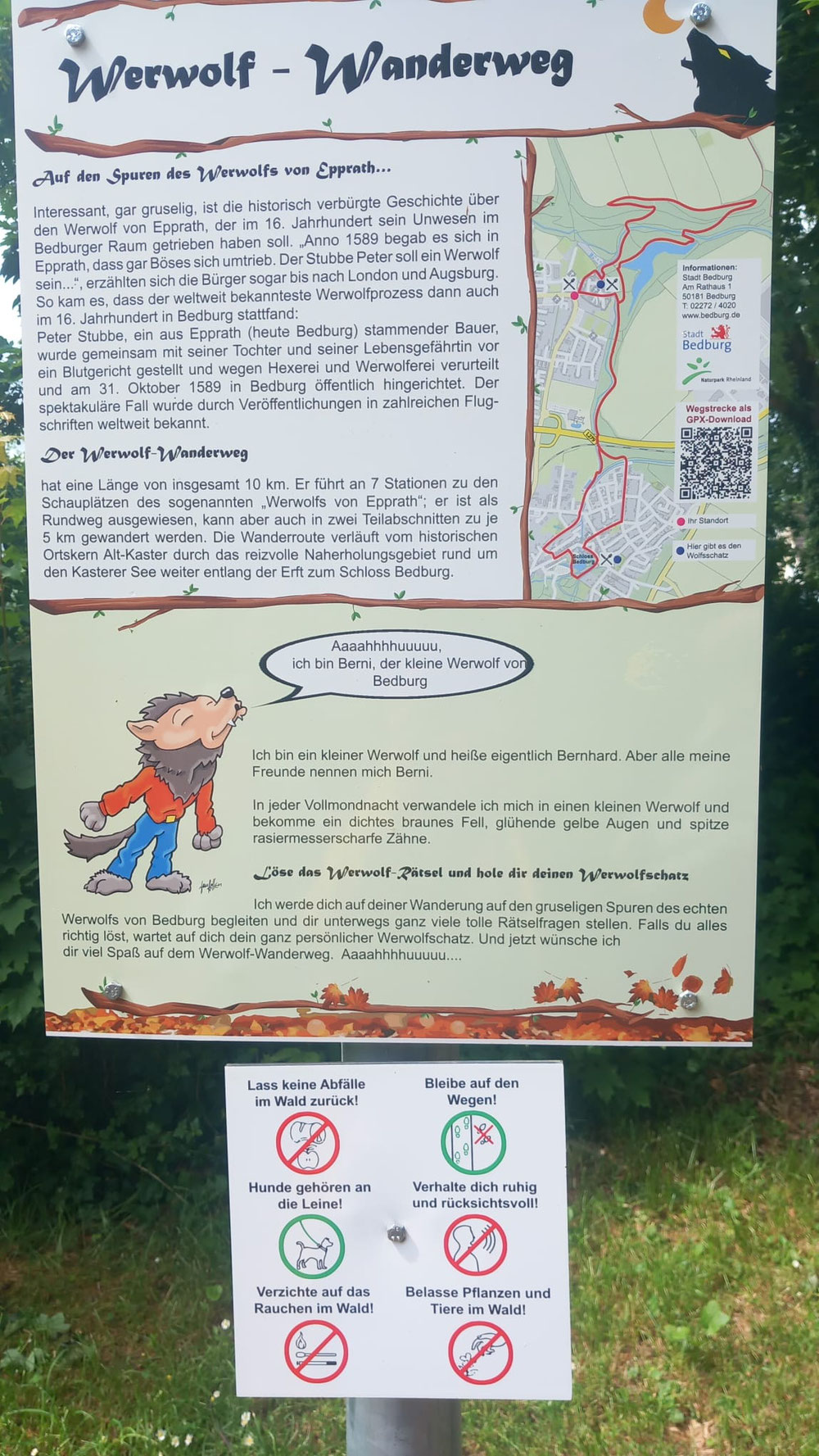 Neues Schild, Werwolf Wanderweg