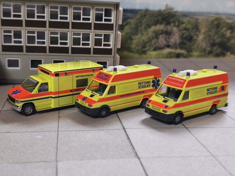 Ehemalige RTW des Unternehmens Ambulanz Stadler in Neustadt an der Dohne