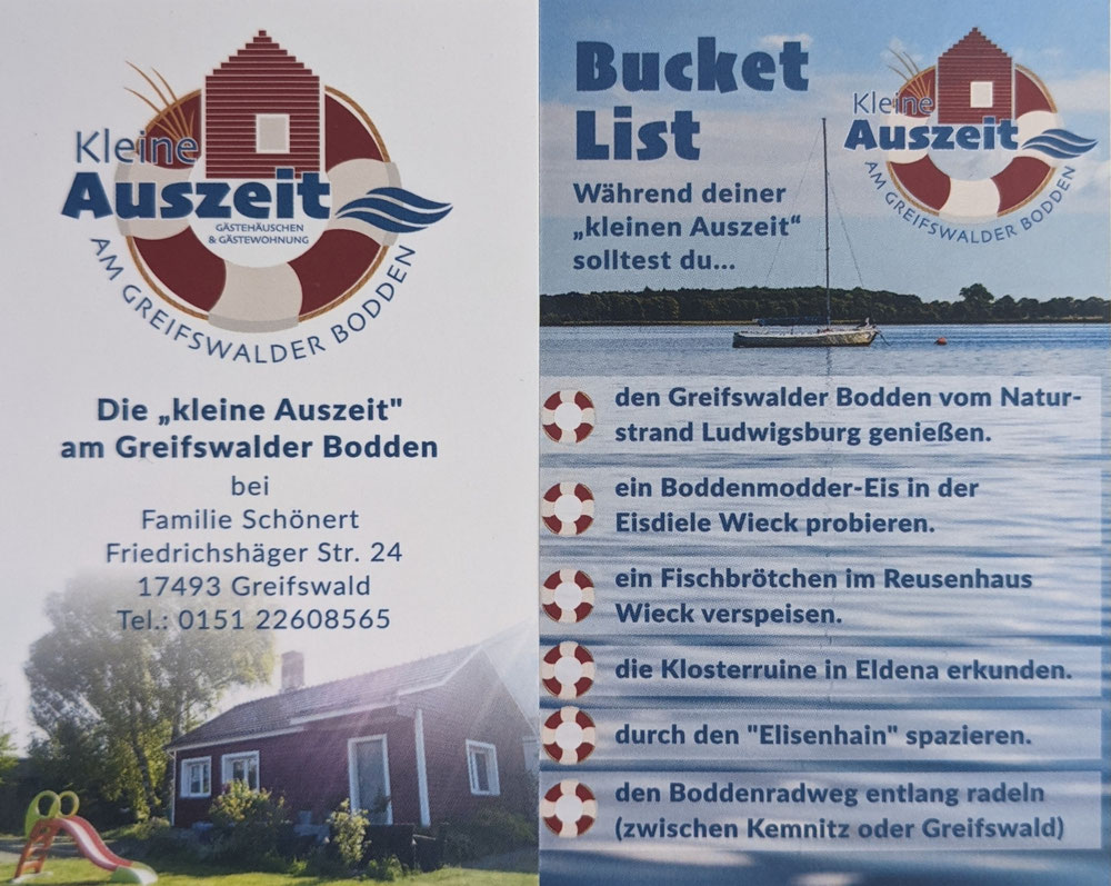 Während deiner kleinen Auszeit am Greifswalder Bodden kannst Du einige schöne Dinge erleben und mit allen Sinnen die Seele baumeln lassen...