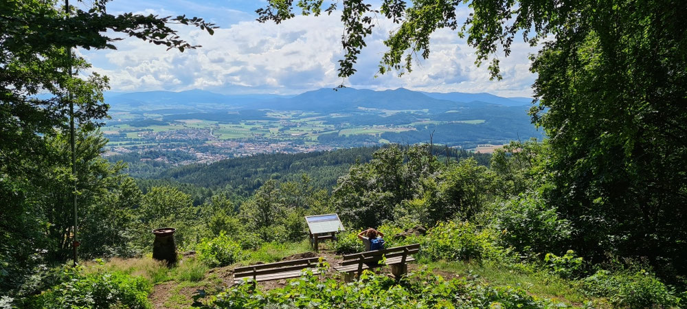 Nächstes Ziel für heute - durchs Tal und wieder auf die beiden Hügel