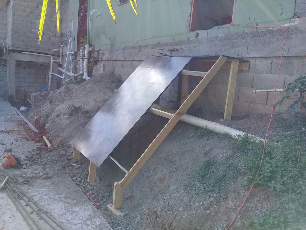 Armando estructura para la escalera