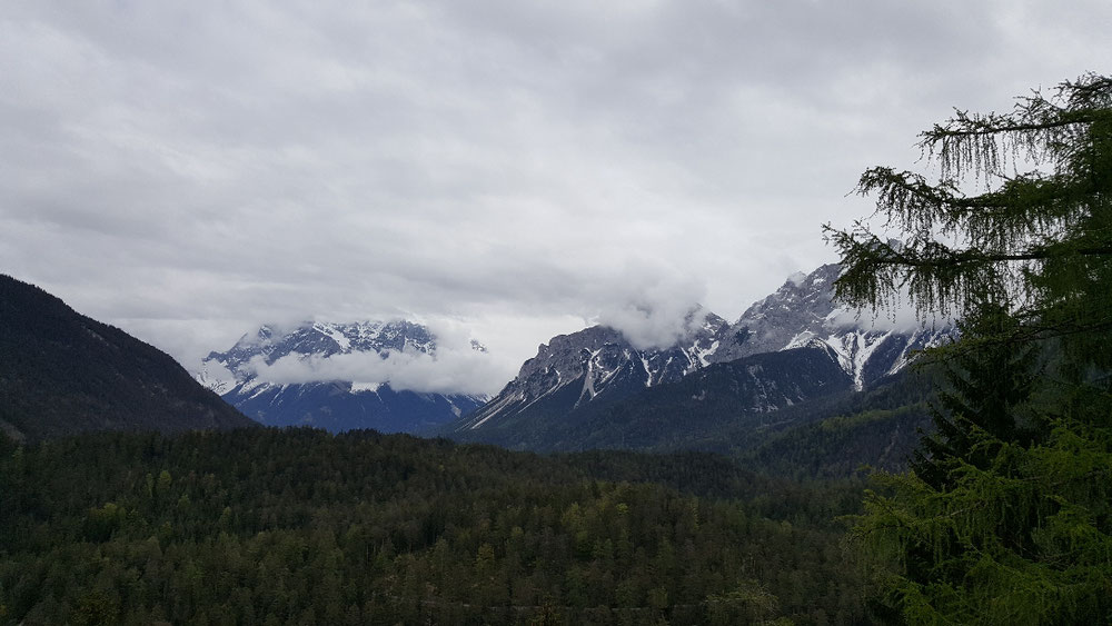 Hier hätten wir die Zugspitze sehen können!!! 