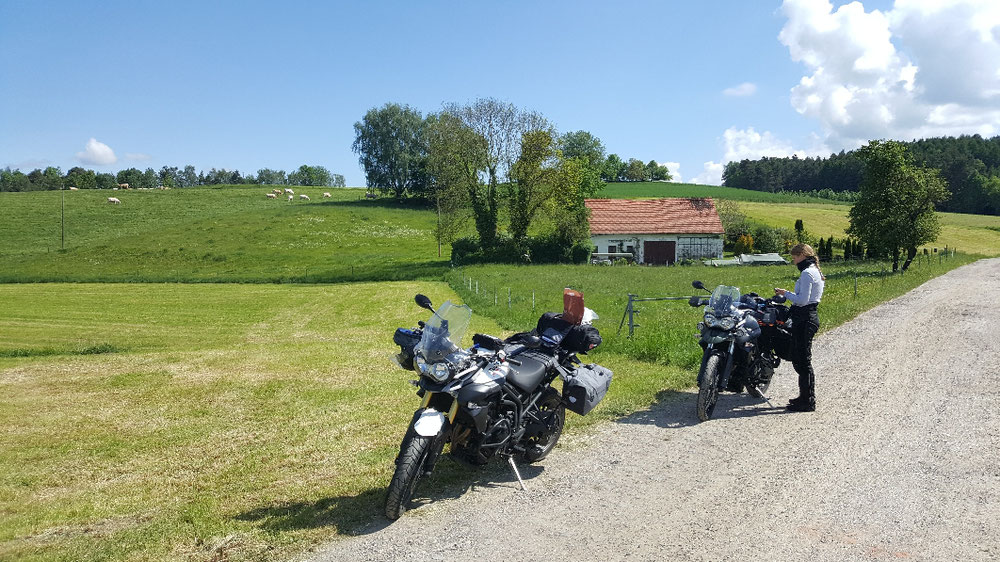 Erste Pinkel Pause. .... 120 km 