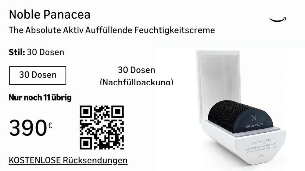 NOBLE PANACEA, The absolute aktiv auffüllende Feuchtigkeitscreme.