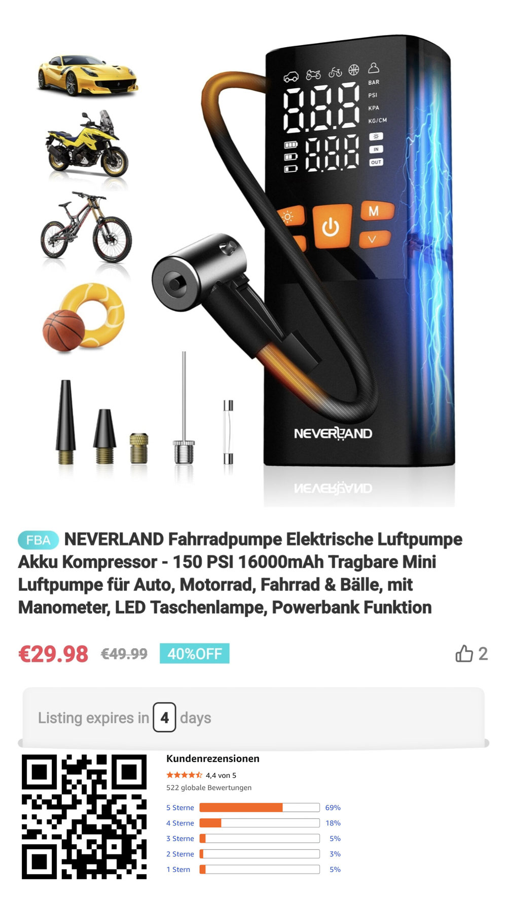 Fahrrad/Auto/Ball/Pumpe