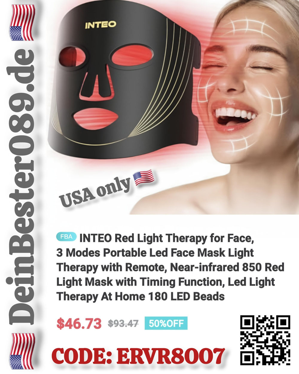 RED LIGHT MASK, skincare, beauty, SALE