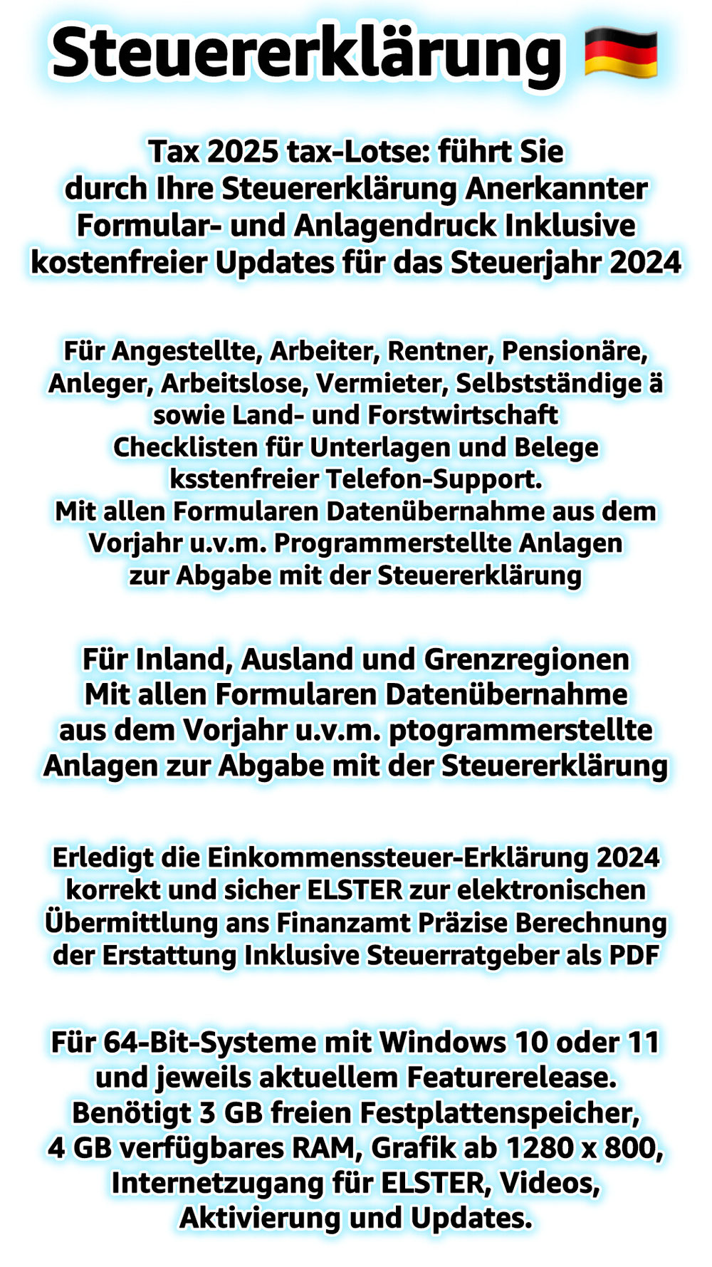 SteuerErklärung Leicht gemacht. Dir wird alles gesagt, was reinschreiben musst. Sehr gut, sehr günstig.