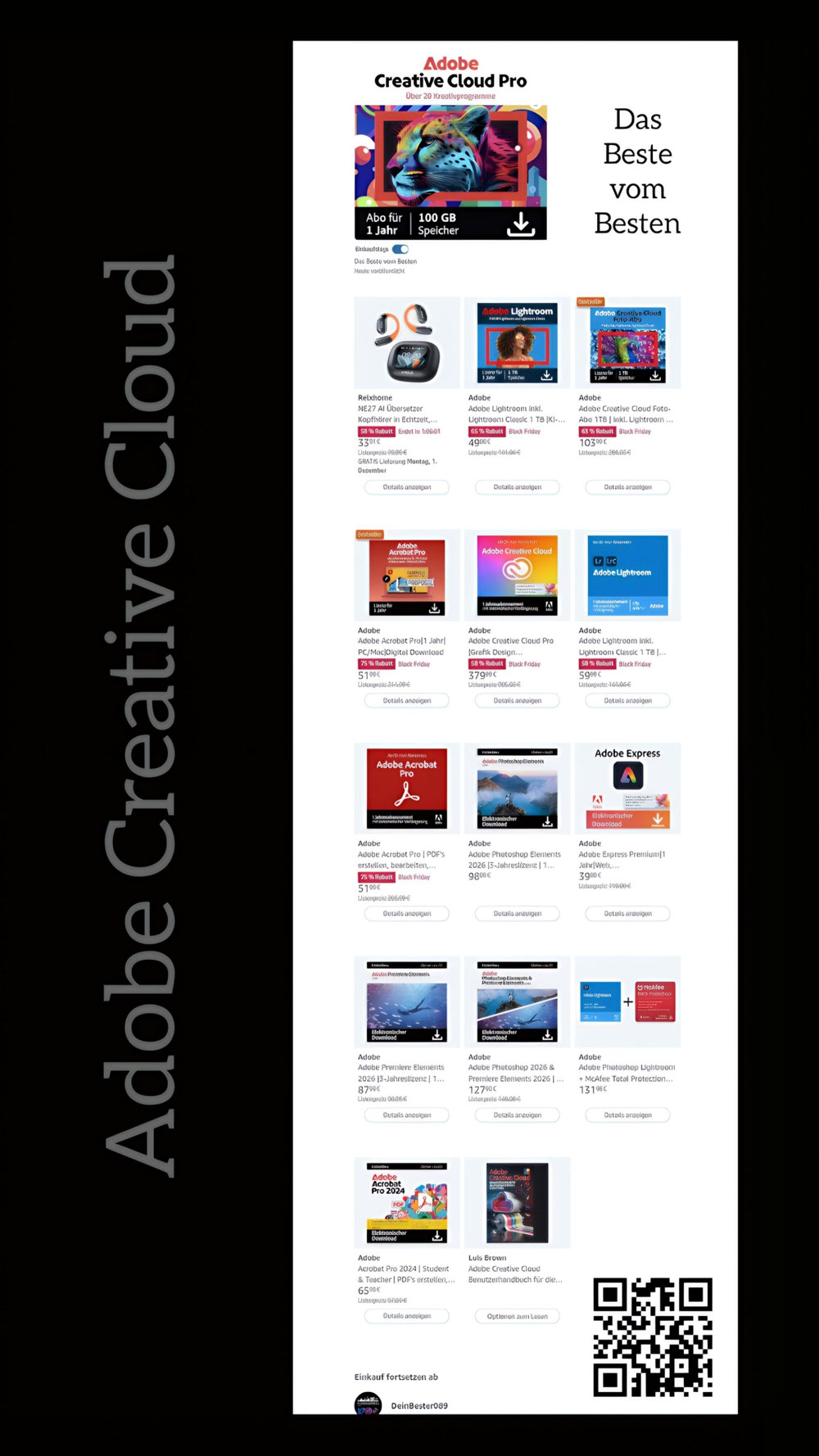 Adobe Creative Cloud auf Amazon/DeinBester089
