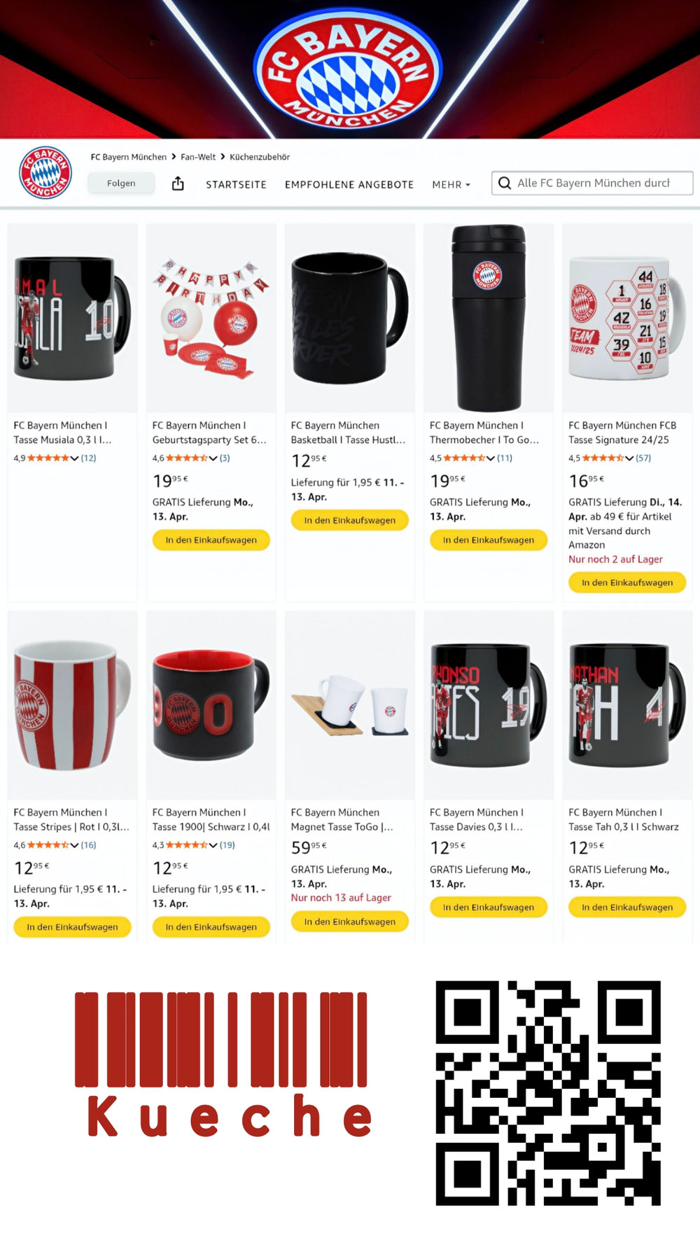 FC Bayern München Store, "Küche"
