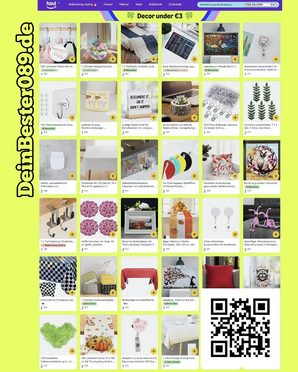 DECOR under 3 €